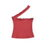 Spice Girls Pink Shoulder Bra Vest Inside And Outside Wearing Sexy Elasticity Pure Lust Umbilling Slings