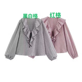 Autumn New Small Plaid Laminated Shirt 5029181