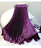 Long Skirt Reflective Bright-Colored Faucian Faere Half-Dress Woman High-Waisted Long Dance Skirt Umbrella