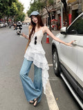 Korean Wave Point Lote Side Hanging Dress Women 2026 Early Spring New Seaside Holiday Wind Irregular Skirt Tide