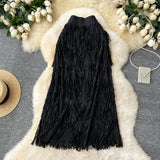 Rassel Dress Women 2025 Spring And Summer New Tight Waist-Up Thin A-Shaped Skirt In The Long High-Waist Cake Skirt