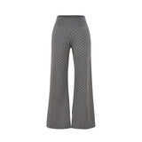 Korean Tibetan Qt-Tao High-Waist Micro-Trumpet Straight-Panel Trousers Women's Summer Hanging Broad Legs Leisure Drag Trousers