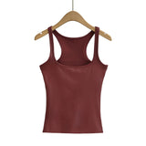 Hottie Sexy I-Word Sling Vest Woman Summer New Retro Leather Texture Square Outside Wearing Tide