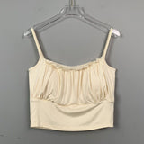 Pure Babes Ear Bra Bra Brae Sling Vest Women Summer With Chest Pads Short Repair Inside The Bottom Top
