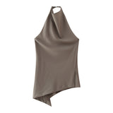 Hang Neck Minimalist Blouse 8346330 Minimalist Trousers 8306330 Set