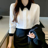Spring And Autumn New Shirt Women's Long-Sleeved Thin High-End Design Sense Of Niche Temperament Casual Top Shirt