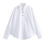 Spring New Button-Down Clip Loose-Fitting Shirt 2238534