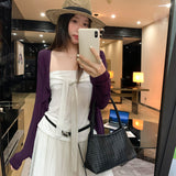 French Design Lotus Leaf Side Long Sleeve T-Shirt 2026 Summer New Unique Thin Top