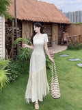 New Chinese Style Of Noble Feeling Of The Fancy Cheongsam Improved Dress Temperament Tux Design Feeling Waist Long Dress