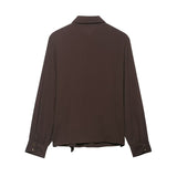 Autumn 2025 New Women's Fashion Temperament Zou Cloth Shirt Wide Leg Pants 8931572