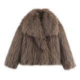 Autumn New Collar Hairy Short Two-Color Coat 4360242