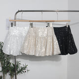 Ballet Style Glide Half-Dress Lumbar Buds Small Black Dress Anti-Light A Word Umbrella Skirt 8295