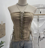 Slippery Strap Bra Strap With Anti-Slip Strip Micro-Waist With Short Top 8137