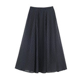 2025 New Women's Fashion Style Elegant Dot Shirt Skirt 5289161