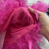 Real Shooting Feather Dress Small Pony Short Skirt Birthday Dress Dress Princess Short Dress 9022