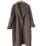 Hairy Coat Woman's Long 2025 Autumn And Winter New Hepburn Style Temperament Small Loose Thick Coat