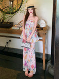 Yunnan Dali Mingmei Out Travel Through Sanya Island To Take Pictures Beautiful Shoulder Broken Flower Dress Seaside Vacation