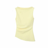 BSK&TRAF Women's Clothing 2025 Summer 2025 New Multi-Colored Folded Asymmetric Collar Collar Blouse 4424311