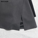 Irregular A-Word Fork High-Waist Skirt Short Skirt Women's Korean Dress Dress Dress 8872