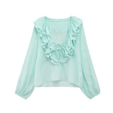 Autumn New Cascade Decoration Loose-Fitting Shirt 8544207