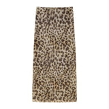 Spring 2025 New Women's Animal Print Pattern Net Tector-Smeared Tsets Half Dress