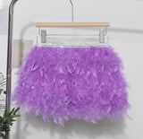 Real Shooting Feather Dress Small Pony Short Skirt Birthday Dress Dress Princess Short Dress 9022