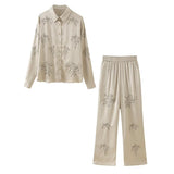Embroidery Shirt 6786044 Bead Embroidery Trousers 4786059 Set