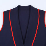 Spring New Double Buckle Double Lint Double Lint Color Trim Vest 4192081401