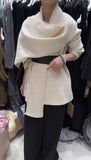 Korean Atmosphere Scarf Knitted Shirt Coat Women's New Lazy Style Thin Sweater