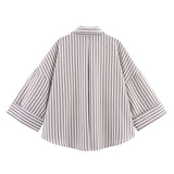 Summer New Mix-Width Wide-Sleeved Shirt 2340712300