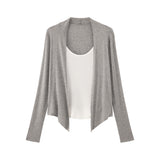 Korean Wearing A Tiansi U-Neck Thin Long-Sleeved T-Shirt Women's Autumn 2026 New Cold And Light-Lined Two-Piece Top