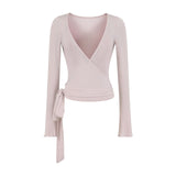 Korean Suit Strapped Knitted Cardigan T-Shirt Women Hanging Neck Hanging Slings Feel Leisure Pants Anti-Walking Half-Dress Skirt