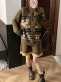 Autumn And Winter New Coloring Knitting Suit Women's College Wind Reduction Thick Sweater Jacket Skirt Two-Piece