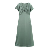 BSK&TRAF Women's Dress 2025 New Summer Temperament Fashion Silk And Silken Tatami 2330399