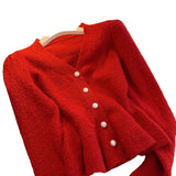 French High-End Temperament V-Neck Sweater Female Spring 2025 Niche Design Fashion Fishtail Skirt Knitting Shirt