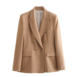 BSK&TRAF Women's Clothing 2025 Summer New Temperament Repair Suit Jacket 7608646500