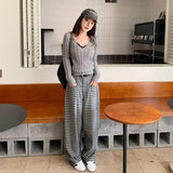 Korean Atmosphere Wears A Jabs Muscle Sweater V-Neck Knitted Bottom Shirt For Women's 2025 Autumn And Winter