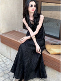 French Design With A Sense Of Luxury Sleeveless Vest Dress Women's New Loose-Fitting High-End Long Dress In Summer