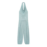 2026 New Autumn Hanging Neck Bare Back Striped Jumpsuit 7907659