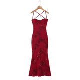 BSK&TRAF Women's Summer 2026 New French Fashion Heavy Industry Fish Bone Steel Embroidery Dress Suspension