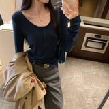 White Bottoming Women With High-End Feeling Can Wear Long-Sleeved T-Shirt Autumn And Winter 2025 New Unique Beautiful Top