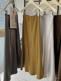 Acet-Sined Fishtail Half-Dress Woman 2025 Temperament Simple Hanging Feeling Thin As The Ass A Long Skirt