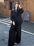White Loose Lazy Wind Sun Protection Shirt Women Summer Old Money Style Linen Suit Casual Broad Leg Trousers Two Sets
