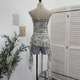 Sleeveless Truches With Thin Double-Layer Mesh Tector-Bosing Vest With Non-Slip Strips With Sleeveless Top 1571