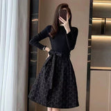 Black Hepburn Dress High-End Women Spring Autumn 2026 New Temperament High-End Waist Thin Black Dress