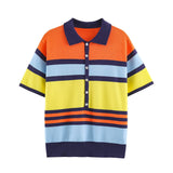 New Summer Striped Knitted POLO Shirt 3653015