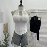 Net Yarn Hanging Neck Splicing Hollow Lace Tector Sling Sling Sling Vest Tidal Tidal Tidal Tidal Tidal Tidal Tidal Tidal Tidal Tidal Tidal