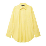 Spring And Summer New Striped Loose Shirt 3217253 Pajamas Trousers 6929414