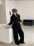 Autumn And Winter Lazy High-End Knitting Suit Women 2025 New Big Lap-Fleet Sweater Coat + Two-Legged Trousers