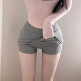 South Korea Spring And Summer New Temperament Hottie Tight Walk Bag Hip Skirt Solid Color Repair Body Skirt